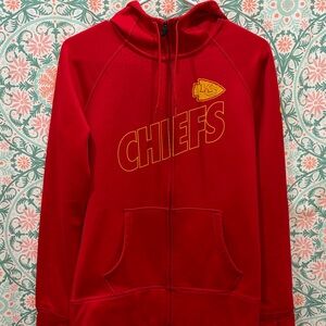 Nike Red Kansas City Chiefs Full-Zip Hoodie with Yellow Logo